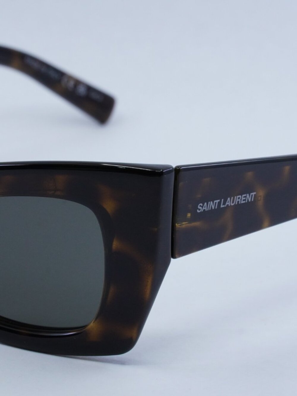 Saint Laurent SL702 002 Sunglasses - Dark Havana Frame, Grey Lenses - Picture 4 of 12